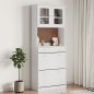 vidaXL Highboard ALTA Weiß 77x35x188 cm Massivholz Kiefer vidaXL Highboard ALTA Weiß 77x35x188 cm Massivholz Kiefer