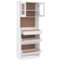 vidaXL Highboard ALTA Weiß 77x35x188 cm Massivholz Kiefer vidaXL Highboard ALTA Weiß 77x35x188 cm Massivholz Kiefer