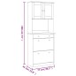 vidaXL Highboard ALTA Weiß 77x35x188 cm Massivholz Kiefer vidaXL Highboard ALTA Weiß 77x35x188 cm Massivholz Kiefer