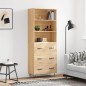 vidaXL Highboard Sonoma-Eiche 69,5x34x180 cm Holzwerkstoff vidaXL Highboard Sonoma-Eiche 69,5x34x180 cm Holzwerkstoff