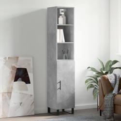 vidaXL Highboard Betongrau 34,5x34x180 cm Holzwerkstoff
