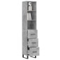 vidaXL Highboard Betongrau 34,5x34x180 cm Holzwerkstoff vidaXL Highboard Betongrau 34,5x34x180 cm Holzwerkstoff
