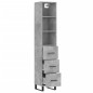 vidaXL Highboard Betongrau 34,5x34x180 cm Holzwerkstoff vidaXL Highboard Betongrau 34,5x34x180 cm Holzwerkstoff