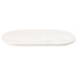 vidaXL Tischplatte Weiß 90x45x2,5 cm Massivholz Kiefer Oval vidaXL Tischplatte Weiß 90x45x2,5 cm Massivholz Kiefer Oval