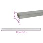 vidaXL Zaunpfosten 20 Stk. Silbern 240 cm Stahl vidaXL Zaunpfosten 20 Stk. Silbern 240 cm Stahl