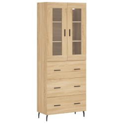 vidaXL Highboard Sonoma-Eiche 69,5x34x180 cm Holzwerkstoff