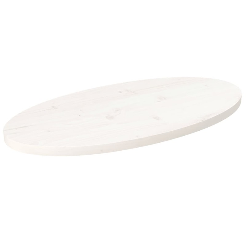 vidaXL Tischplatte Weiß 70x35x2,5 cm Massivholz Kiefer Oval vidaXL Tischplatte Weiß 70x35x2,5 cm Massivholz Kiefer Oval