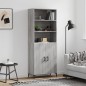 vidaXL Highboard Grau Sonoma 69,5x34x180 cm Holzwerkstoff vidaXL Highboard Grau Sonoma 69,5x34x180 cm Holzwerkstoff