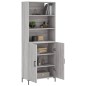 vidaXL Highboard Grau Sonoma 69,5x34x180 cm Holzwerkstoff vidaXL Highboard Grau Sonoma 69,5x34x180 cm Holzwerkstoff