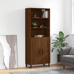 vidaXL Highboard Braun Eichen-Optik 69,5x34x180 cm Holzwerkstoff