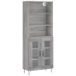 vidaXL Highboard Grau Sonoma 69,5x34x180 cm Holzwerkstoff vidaXL Highboard Grau Sonoma 69,5x34x180 cm Holzwerkstoff