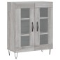vidaXL Highboard Grau Sonoma 69,5x34x180 cm Holzwerkstoff vidaXL Highboard Grau Sonoma 69,5x34x180 cm Holzwerkstoff