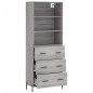 vidaXL Highboard Grau Sonoma 69,5x34x180 cm Holzwerkstoff vidaXL Highboard Grau Sonoma 69,5x34x180 cm Holzwerkstoff