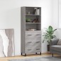 vidaXL Highboard Grau Sonoma 69,5x34x180 cm Holzwerkstoff vidaXL Highboard Grau Sonoma 69,5x34x180 cm Holzwerkstoff