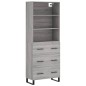 vidaXL Highboard Grau Sonoma 69,5x34x180 cm Holzwerkstoff vidaXL Highboard Grau Sonoma 69,5x34x180 cm Holzwerkstoff