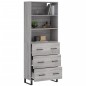 vidaXL Highboard Grau Sonoma 69,5x34x180 cm Holzwerkstoff vidaXL Highboard Grau Sonoma 69,5x34x180 cm Holzwerkstoff