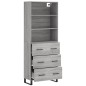 vidaXL Highboard Grau Sonoma 69,5x34x180 cm Holzwerkstoff vidaXL Highboard Grau Sonoma 69,5x34x180 cm Holzwerkstoff