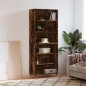 vidaXL Highboard Räuchereiche 69,5x32,5x180 cm Holzwerkstoff vidaXL Highboard Räuchereiche 69,5x32,5x180 cm Holzwerkstoff