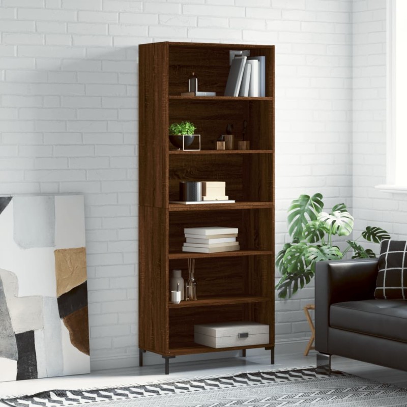 vidaXL Highboard Braun Eichen-Optik 69,5x32,5x180 cm Holzwerkstoff vidaXL Highboard Braun Eichen-Optik 69,5x32,5x180 cm Holzwerkstoff