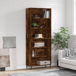 vidaXL Highboard Räuchereiche 69,5x32,5x180 cm Holzwerkstoff