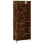 vidaXL Highboard Räuchereiche 69,5x32,5x180 cm Holzwerkstoff vidaXL Highboard Räuchereiche 69,5x32,5x180 cm Holzwerkstoff