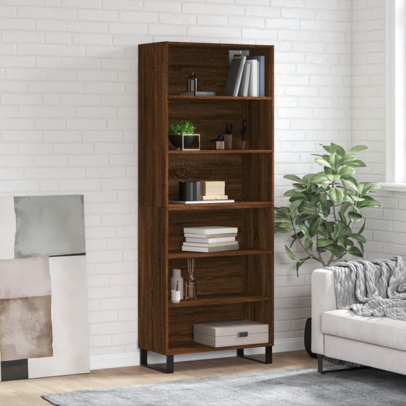 vidaXL Highboard Braun Eichen-Optik 69,5x32,5x180 cm Holzwerkstoff vidaXL Highboard Braun Eichen-Optik 69,5x32,5x180 cm Holzwerkstoff