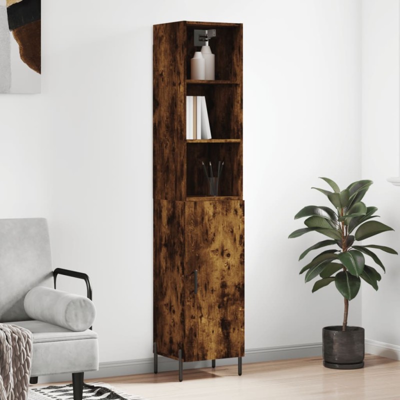 vidaXL Highboard Räuchereiche 34,5x34x180 cm Holzwerkstoff vidaXL Highboard Räuchereiche 34,5x34x180 cm Holzwerkstoff