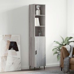 vidaXL Highboard Grau Sonoma 34,5x34x180 cm Holzwerkstoff
