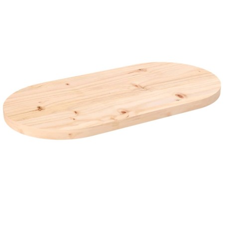 Tischplatte 70x35x2,5 cm Massivholz Kiefer Oval