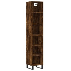 vidaXL Highboard Räuchereiche 34,5x32,5x180 cm Holzwerkstoff