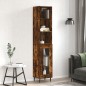 vidaXL Highboard Räuchereiche 34,5x34x180 cm Holzwerkstoff vidaXL Highboard Räuchereiche 34,5x34x180 cm Holzwerkstoff