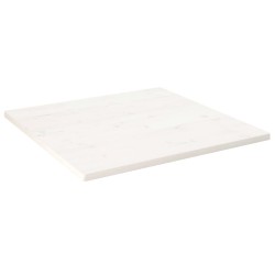 Tischplatte Weiß 80x80x2,5 cm Massivholz Kiefer Quadratisch