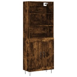 vidaXL Highboard Räuchereiche 69,5x34x180 cm Holzwerkstoff