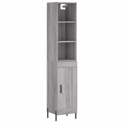 vidaXL Highboard Grau Sonoma 34,5x34x180 cm Holzwerkstoff