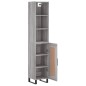 vidaXL Highboard Grau Sonoma 34,5x34x180 cm Holzwerkstoff vidaXL Highboard Grau Sonoma 34,5x34x180 cm Holzwerkstoff