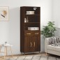 vidaXL Highboard Braun Eichen-Optik 69,5x34x180 cm Holzwerkstoff vidaXL Highboard Braun Eichen-Optik 69,5x34x180 cm Holzwerkstoff