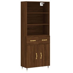 vidaXL Highboard Braun Eichen-Optik 69,5x34x180 cm Holzwerkstoff