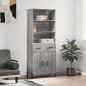 vidaXL Highboard Grau Sonoma 69,5x34x180 cm Holzwerkstoff vidaXL Highboard Grau Sonoma 69,5x34x180 cm Holzwerkstoff