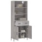 vidaXL Highboard Grau Sonoma 69,5x34x180 cm Holzwerkstoff vidaXL Highboard Grau Sonoma 69,5x34x180 cm Holzwerkstoff