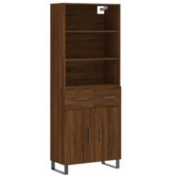 vidaXL Highboard Braun Eichen-Optik 69,5x34x180 cm Holzwerkstoff