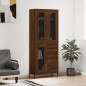 Highboard Braun Eichen-Optik 69,5x34x180 cm Holzwerkstoff Highboard Braun Eichen-Optik 69,5x34x180 cm Holzwerkstoff