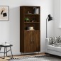 vidaXL Highboard Braun Eichen-Optik 69,5x34x180 cm Holzwerkstoff vidaXL Highboard Braun Eichen-Optik 69,5x34x180 cm Holzwerkstoff