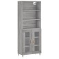 vidaXL Highboard Grau Sonoma 69,5x34x180 cm Holzwerkstoff vidaXL Highboard Grau Sonoma 69,5x34x180 cm Holzwerkstoff