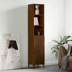 vidaXL Highboard Braun Eichen-Optik 34,5x34x180 cm Holzwerkstoff