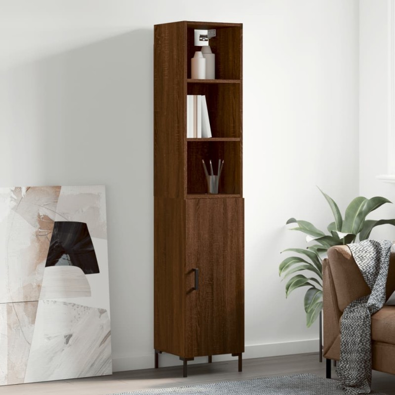 vidaXL Highboard Braun Eichen-Optik 34,5x34x180 cm Holzwerkstoff vidaXL Highboard Braun Eichen-Optik 34,5x34x180 cm Holzwerkstoff