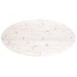 Tischplatte Weiß 110x55x2,5 cm Massivholz Kiefer Oval Tischplatte Weiß 110x55x2,5 cm Massivholz Kiefer Oval