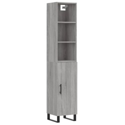 vidaXL Highboard Grau Sonoma 34,5x34x180 cm Holzwerkstoff