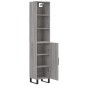 vidaXL Highboard Grau Sonoma 34,5x34x180 cm Holzwerkstoff vidaXL Highboard Grau Sonoma 34,5x34x180 cm Holzwerkstoff