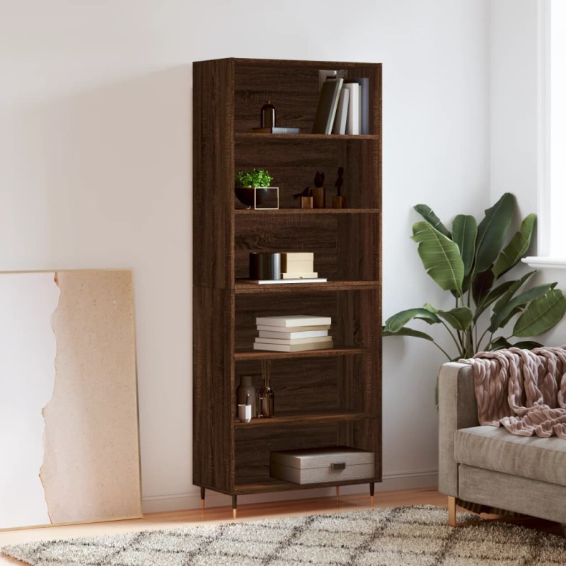 vidaXL Highboard Braun Eichen-Optik 69,5x32,5x180 cm Holzwerkstoff vidaXL Highboard Braun Eichen-Optik 69,5x32,5x180 cm Holzwerkstoff
