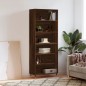 vidaXL Highboard Braun Eichen-Optik 69,5x32,5x180 cm Holzwerkstoff vidaXL Highboard Braun Eichen-Optik 69,5x32,5x180 cm Holzwerkstoff